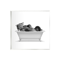 Stupell Industries Woodland Bear Antique Tub Graphic Art Unframed Art Print Wall Art, Design by Annalisa Latella