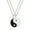Silver, variant on Yin and Yang Necklace Personalized Alloy Puzzle Pendant Jewelry Suitable for Couples Necklaces with Adjustable Chains