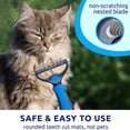 thumbnail image 4 of FENGFAN Double Sided Pet Hair Removal Brush Dual Head Rounded Teeth Non Slip Handle for Dog Cat Grooming 1 Pack, 4 of 6
