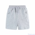 thumbnail image 2 of Fozruso Toddler Kids Ctton Comfort Soft Sport Shorts Boys Girls Casual Running Shorts with Elastic Drawstring(White), 2 of 7