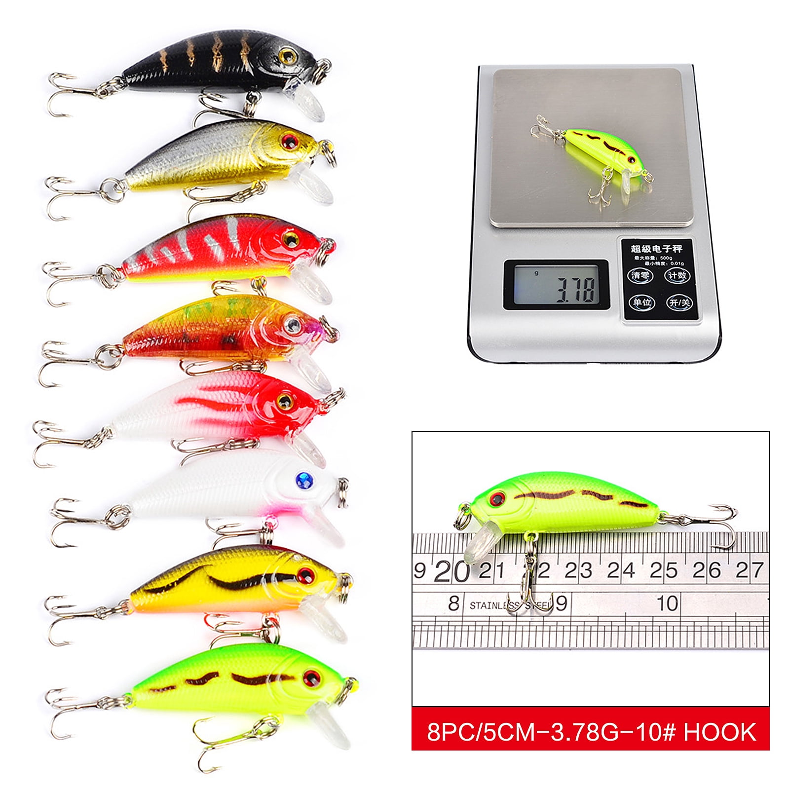 Cranbait Fishing Lures Set Artificial Hard Bait Bionic Fishing Lure Minnow Bait Swimbait Crankbait Lures