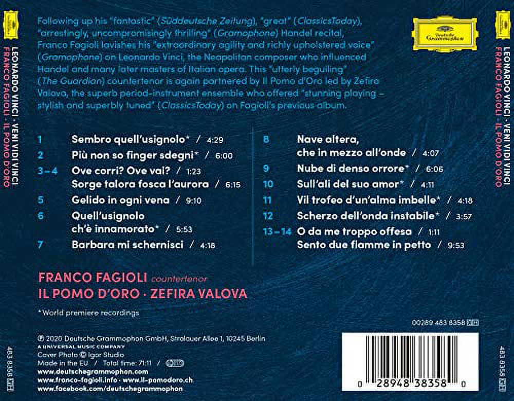 Franco Fagioli - Veni Vidi Vinci - Classical - CD