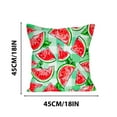 thumbnail image 3 of Summer Watermelon Pillow Covers 18x18 Inch Set of 1 Seasonal Red and Green Plaid Outdoor Decorative Throw Pillows Rustic Farmhouse Holiday Pillowcases for Bed Couch Bedding Sofa, 3 of 6