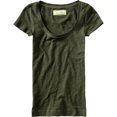 thumbnail image 1 of Aeropostale - Camiseta básica con cuello redondo para mujer, color verde, pequeño, 1 of 1