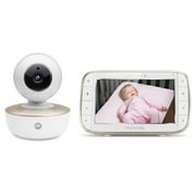 Angle View: Refurbished Motorola MBP855CONNECT Portable 5-Inch Color Screen Video Baby Monitor with Wi-F- White
