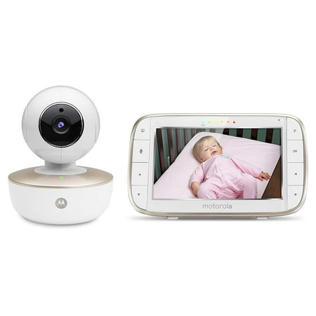 Refurbished Motorola MBP855CONNECT Portable 5-Inch Color Screen Video Baby Monitor with Wi-F- White