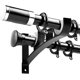 thumbnail image 4 of 2 Drapery Rod Brackets Heavy Duty Metal Curtain Rod Bracket, Double Curtain Rod Mount Brackets, Curtain Rod Brackets, Black, 4 of 4