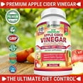 thumbnail image 2 of Premium Apple Cider Vinegar Pills Max 1740mg with Mother - 100% Natural & Raw with Cinnamon, Ginger & Cayenne Pepper - Ideal for Healthy Blood Sugar, Detox & Digestion-120 Vegan Capsules, 2 of 3