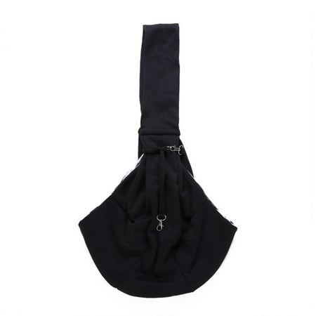 Pet Sling - Reversible Carrier Bag  Dog Purse  Cat Travel Bag - Small Pet Carrier  Soft Pouch And Tote - black