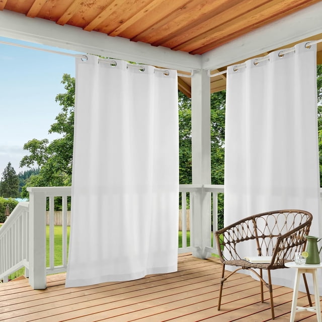 Rideaux Intérieur/extérieur Cabane Solide Panneau de Rideau à Œillets Gris Nuage 54x120 2 Pcs