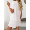 thumbnail image 5 of EASYBRA Women Pants Suit Solid Color Casual Two Piece Outfit Three Quarter Sleeve and Pants All Season S-XL, 5 of 7