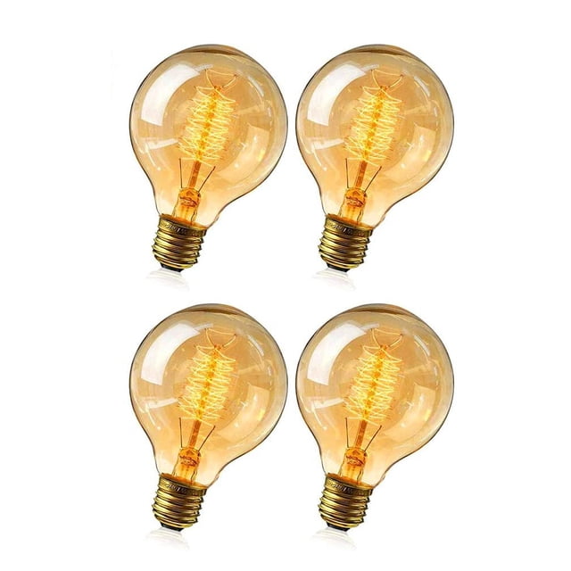 4PCS-G80 (bobinado de alambre) - Bombilla de tungsteno retro Edison Ormromra LKX-1934