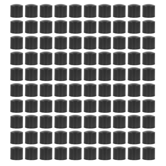 100Pcs Fence Post Caps, Electric Fence Post End Caps Plug Insert Plastic Fence Post Covers Round Fence Post Caps High Voltage Pulse Electronic Fence System Waterproof Cap Black (E)