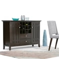 thumbnail image 2 of Allora Wood 54" Transitional Sideboard Buffet Credenza and Wine Rack in Brown, 2 of 5