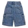 thumbnail image 2 of KIDSCOOL SPACE Baby Little Big Boys Shorts,Girls Flap Square Pockets Summer Half Cargo Jeans Pants, Light Blue, 5-6 Years, 2 of 5