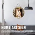 thumbnail image 3 of Nice Butt Dog Bathroom Vintage Round Wooden Sign Wood Painting Wall Decor for Bathroom Home Bar Coffee Animal Sign Toilet Posters Rustic Wall Art Housewarming Gift 12x12 Inches, 3 of 6