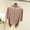 Khaki, variant on ZZwxWA Womens Tops Mock Turtleneck Half Sleeve Undershirts Soft Stretchy Undershirts Basic Tops Elbow Length Base Layer Top