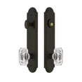 thumbnail image 5 of Grandeur Arc Tall Plate Single Cylinder One Piece Knobset with Baguette Crystal Knob, 5 of 6