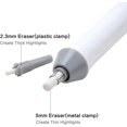 thumbnail image 2 of Kit De Borrador Eléctrico, Borrador De Lápiz De Goma Portátil Automático Que Funciona Con Baterías Con 22 Recambios De Goma Intercambiables Adicionales - Diámetro 2,3 Mm 10 A, 2 of 5