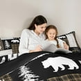 thumbnail image 4 of Homewish Wild Bear Paws 7-Piece Twin Bedding Sets,Woodland Animal Wolf Bedding Comforter Set, Happy Camping Camper Sheet Sets For Kids,Uper Cozy Room Decor Reversible, 4 of 8