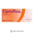 thumbnail image 1 of Ciproflox Ciprofloxacino 250 mg 12 cápsulas, 1 of 4