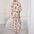 thumbnail image 6 of Wukai Oriental Cuisine Print Women's Pajama Set - Soft Long Sleeve Sleepwear for Comfort and Style-Small, 6 of 9