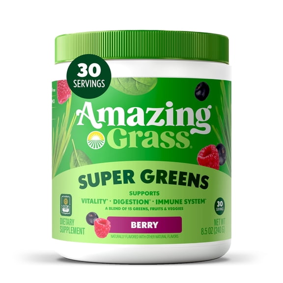 Amazing Grass Green Superfood Powder, Berry, 30 Servings