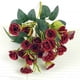 thumbnail image 4 of Advancent 25 cabezas de rosas artificiales, de escritorio, ramo de rosas decorativo, decoración para fiesta de boda Flores artificiales vino rojo, 4 of 6