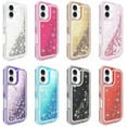 thumbnail image 5 of Case for iPhone 16 Plus,Military Grade 3 in 1 Hybrid Glitter Liquid Quicksand Moving Stars Sparkle Flowing Shockproof Protective Phone Case for iPhone 16 Plus,6.7 inch（Rose）, 5 of 10