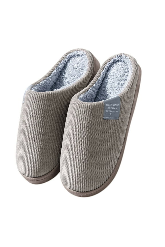 Mens For Men House Warm Soft Plush Flop Slippers Flip On Shoes Slippers Men's Slipper Mens Slippers Size 13 Wide Width Outdoor Mens Bedroom Slippers Men House Slippers Non Sneaker Slippers