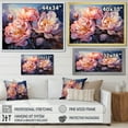 thumbnail image 4 of Designart "Enchanting Sunset Peonies II" Peonies Floater Framed Canvas Art Print, 4 of 5