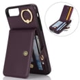 thumbnail image 2 of Allytechgroup iPhone 8 Plus/ 7 Plus Wallet Case, Ring Holder Stand Cards Slots Shockproof Retro Flip Back Cover Phone Case for Apple iPhone 8 Plus/ 7 Plus, Purple, 2 of 8