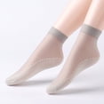 thumbnail image 1 of Nvzi 20 pares de calcetines cortos transparentes de nailon para mujer (gris), 1 of 2