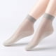 thumbnail image 1 of Zhuge 5 pares de calcetines cortos transparentes de nailon para mujer (gris), 1 of 2