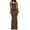 01-Coffee, variant on Women's Maxi Dress Slim Fit Spaghetti Strap Sleeveless Long Dresses Solid Color Bodycon Dress Sexy Fish Tail Dress Party Evening Prom Maxi Dress