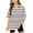 Brown, variant on WQQZJJ Teen Girls T-shirt, Loose Short Sleeve Tops Striped Crew Neck Shirt Summer Casual Fashion Home Clothing