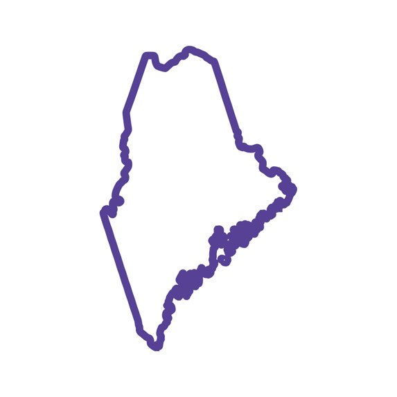 Maine Outline Sticker Decal Die Cut - Self Adhesive Vinyl - Weatherproof - Made in USA - Many Color and Sizes - me