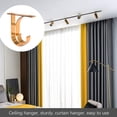 thumbnail image 4 of Muyoka Soporte de barra de cortina de 6 uds, soporte de barra de cortina decorativo, ganchos de barra de cortinas de aleación de aluminio para instalación de techo de barra de cortinas de 25-28mm Muyoka Hogar, 4 of 7