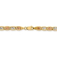 thumbnail image 4 of Primal Gold 14 Karat 4.65mm Tri-color Pave Valentino Chain, 4 of 7