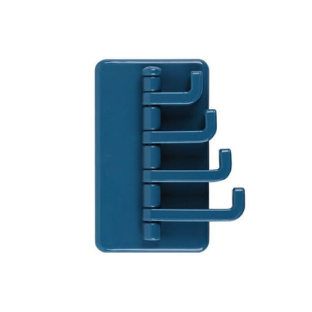 

Mnjin Sticky Hook Household Strong Punch-free Hook Creative Multifunctional Hook Rack Wall Sticker Hook Blue