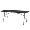 thumbnail image 1 of Open Box Peakform Fold In Half Banquet Table for Indoor Outdoor Use, 6 Ft,Black, 1 of 12