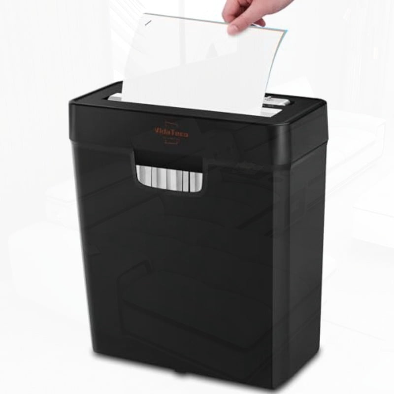 Manual Paper Shredder, 6-Sheet Strip-Cut & Card Shredder, Jam-Proof Technology, 2.65Gal Bin, Portable Document Shredder for Home Office, No Batteries Needed, Compact & Secure Paper Destruction