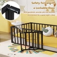 thumbnail image 4 of Bellemave Montessori Toddler Playful Twin Size Fence Rails Metal Floor Bed with Lockable Door, Black, 4 of 9