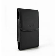 Vertical Leather Case Belt Clip Pouch Holster Sleeve for LG Stylo 5, for Google Pixel 3a XL, for Motorola One Action, One Vision, for BLU G8, G5 Plus, (Fits Phone w/ a Slim Skin or Cover on)