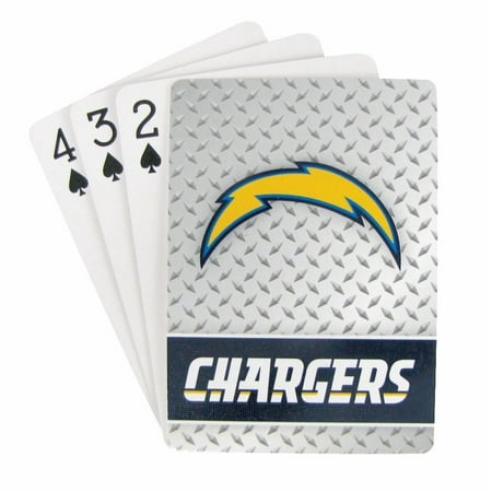 Plated Playing Card - San Diego Chargers Diamond Plate Playing Cards