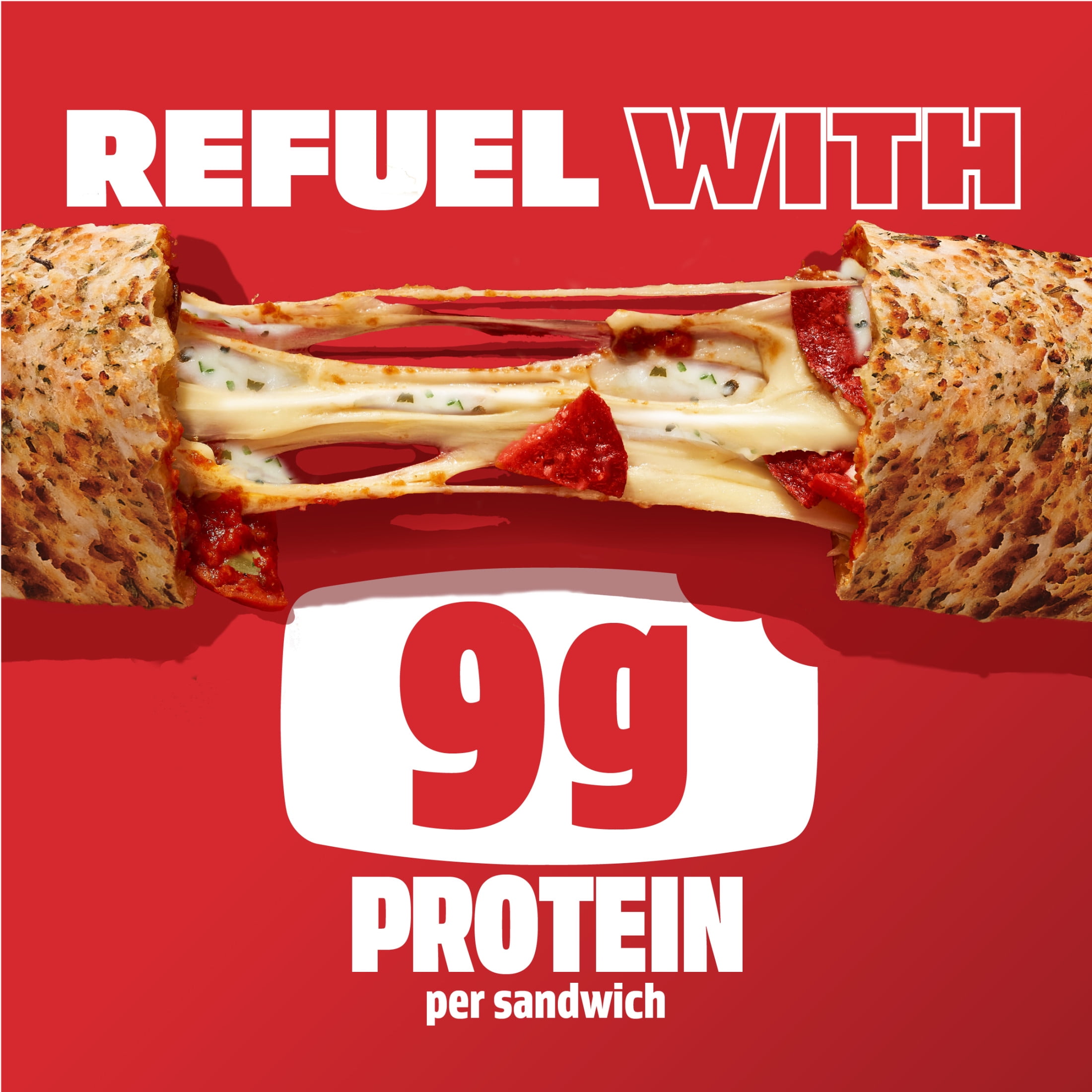 Hot Pockets Frozen Snacks, Ranch Lovers Pepperoni, Hidden Valley Ranch Seasoned Crust Sandwich, 17 oz, 4 pack (Frozen)