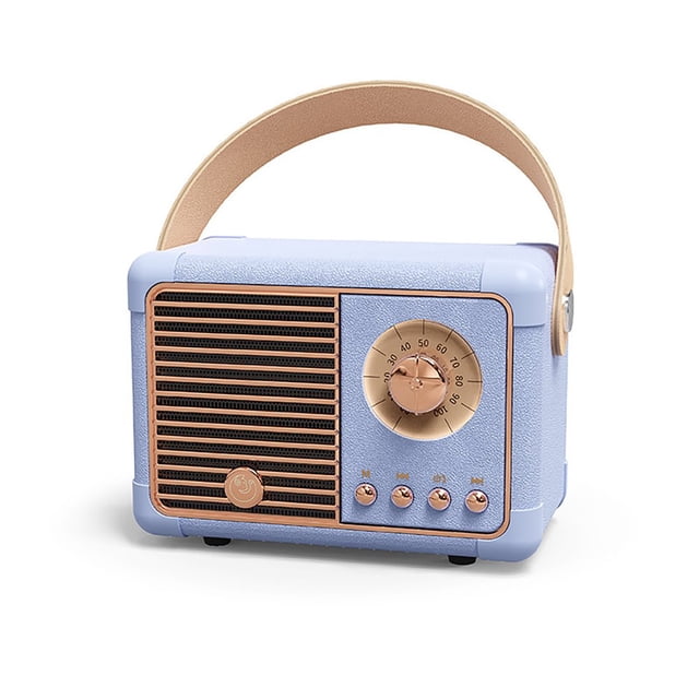 Haut-parleur Bluetooth-compatible Rétro Mains Libres Appel Cadeau Mini Subwoofer Sans Fil Portable Radio FM pour Extérieur