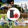 thumbnail image 6 of LOOVIU Portable Telescoping Stool, Camping Retractable Folding Stool with Carry Strap, Adjustable Height Plastic Stools for Camping Fishing Hiking BBQ Outdoor (Red+Black), 6 of 6