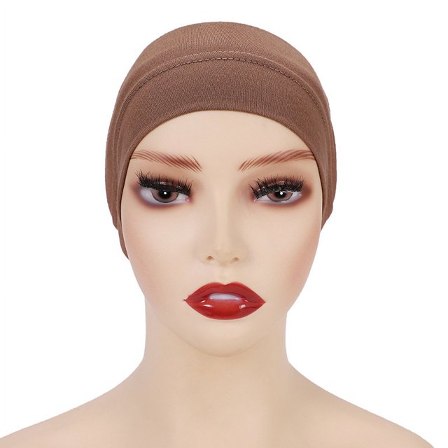 Gorra cilíndrica monocromática modal, gorra de base, gorra de cuello de mujer de algodón mercerizado de alta elasticidad