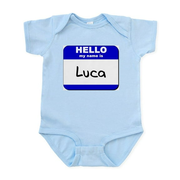 CafePress - Hello My Name Is Luca Infant Bodysuit - Baby Light Bodysuit, Size Newborn - 24 Months